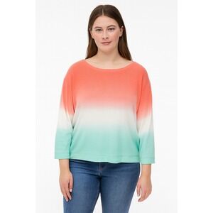 Splendid Women's L/G Coral Ombre Waffle Knit Pullover Top‎ Long Sleeve Casual